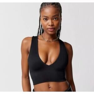 Urban Outfitters Out From Under Seamless Plunge Bra Top Black Size XS/Small